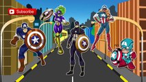 Finger Family Rhymes | Superhero | Captain America | Cartoons | Nursery Rhymes | Collection