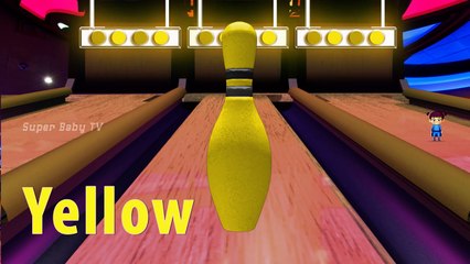 Learn Colors with Colors 3D Bowling Game | Colors for Children Kids Preschoolers to Learn