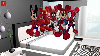 Download Video: 5 Little SPIDER-MAN MICKEY MOUSE Jumping On The Bed & MORE | Nursery Rhymes In 3D Animation