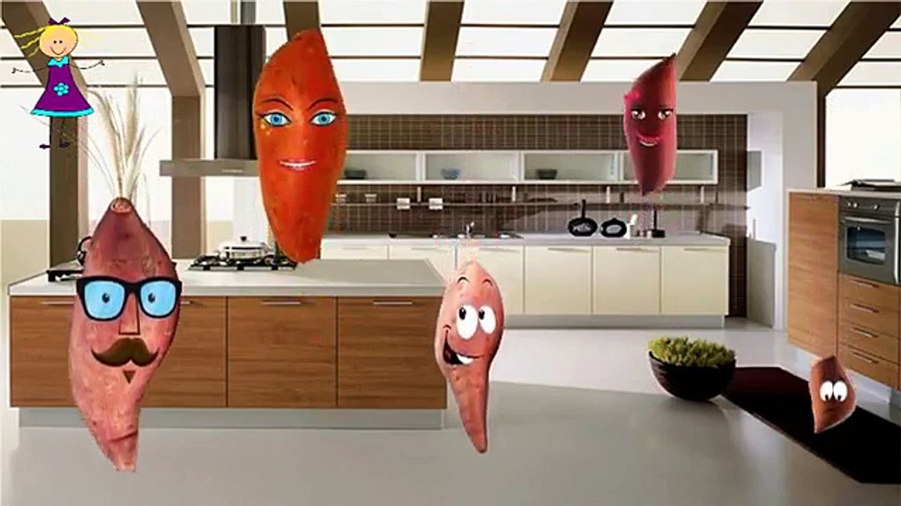 Finger Family SWEET POTATO Funny Nursery Rhymes | SWEET POTATO Cartoon Animation for Children