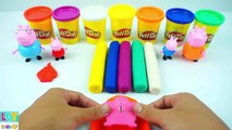 Learning Colours with Play Doh Peppa Pig with Ice Cream Strawberry Pear Cutters Fun & Creative