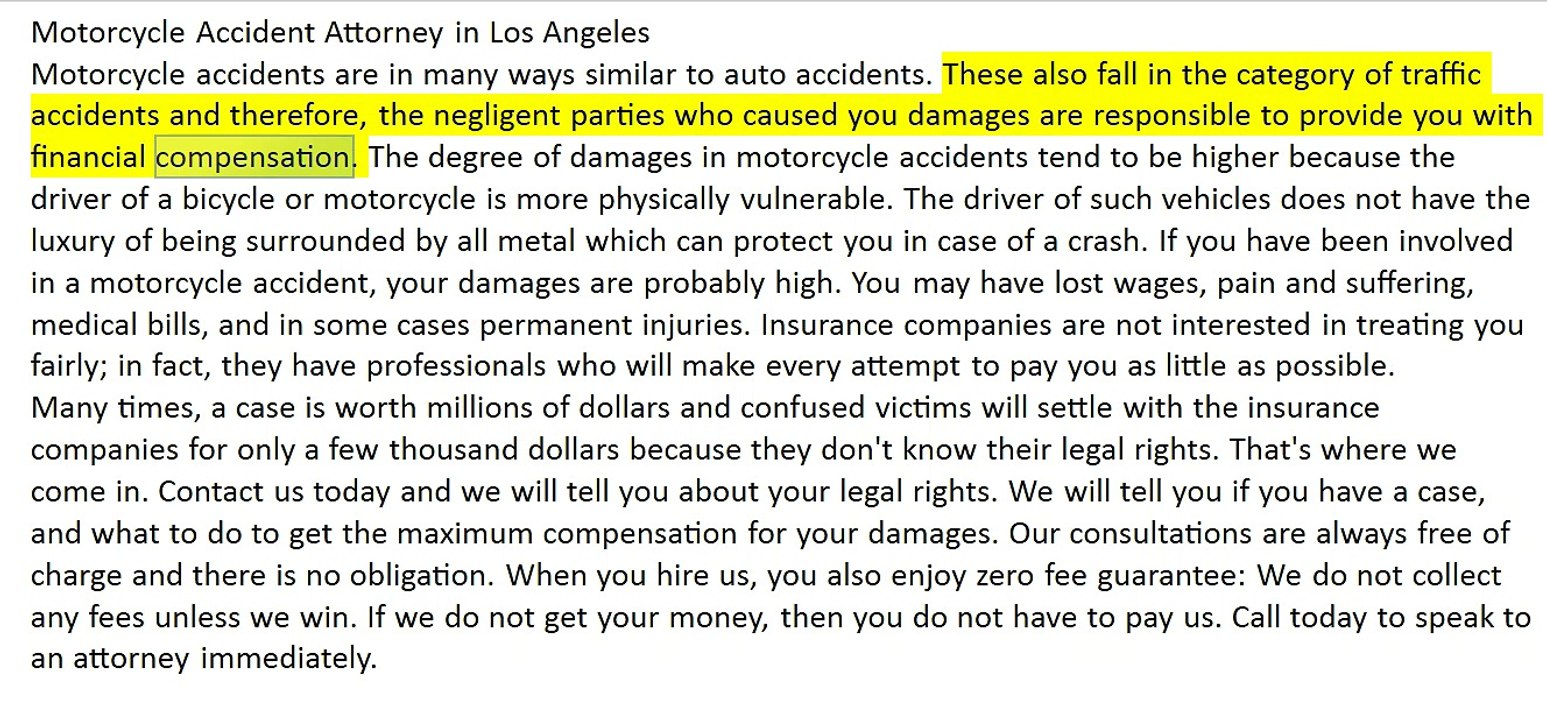 Motorcycle Accident Attorney in Los Angeles