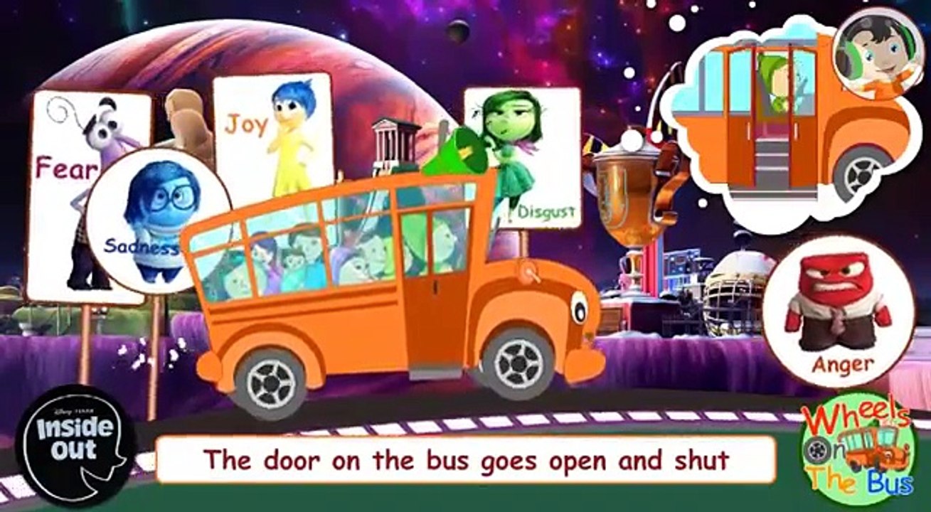 Inside Out Wheels on the bus Song (Funny animation Nursery Rhymes Song)