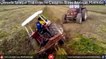 Tractors Fighting with Mud and Mud Ditching Machines