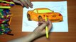 Cars New Coloring Pages for Kids Colors Coloring colored markers felt pens pencils