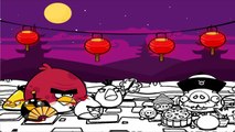 Angry Birds Moon Festival Coloring Book - Angry Birds Coloring Pages
