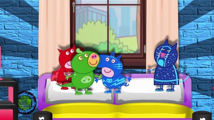 PJ MASKS PIG 5 LITTLE MONKEYS JUMPING ON THE BED & MORE NURSERY RHYMES WHITH LIRYCS