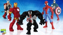 Disney Infinity Super Heroes Finger Family Venom Iron Man Spiderman Captain America Thor