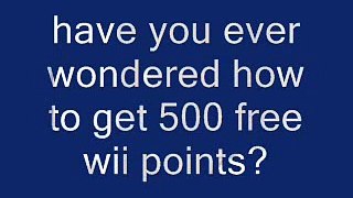 Win 500 Free Wii Points