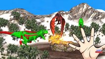 Finger Family Colors Gorilla Fighting - Colors Dinosaurs Finger family Nursery Rhymes 3d Animation