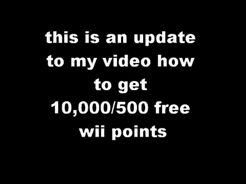 Get 500 Free Wii Points Today! Official Nintendo promotion