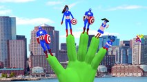 Captain America Cartoon Finger Family And Ironman Wee Willie Winkie Children Nursery Rhymes