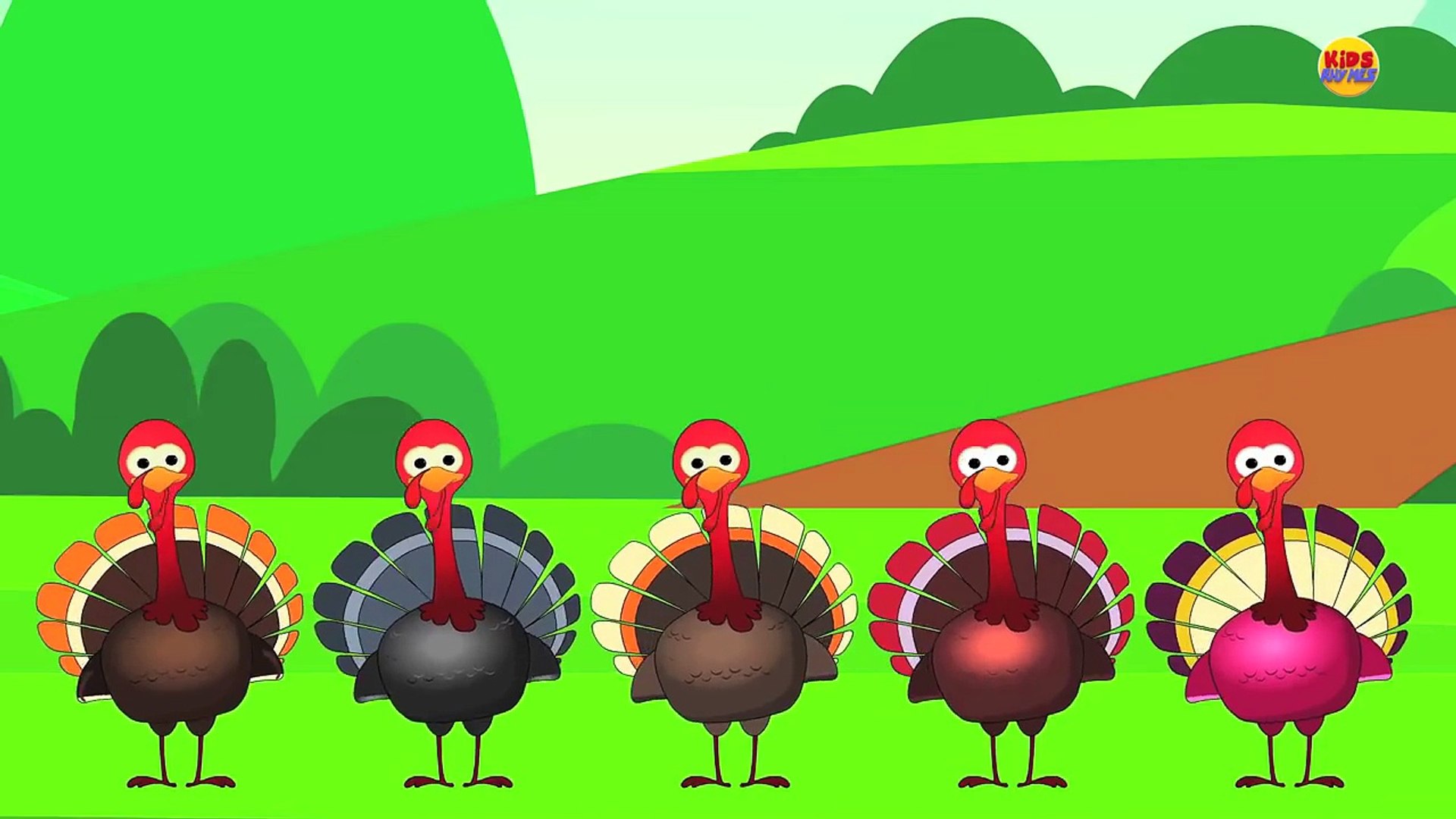 ⁣Five Little Turkeys | Turkey Song | Happy Thanks Giving