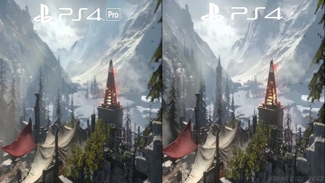 PS4 Pro VS PS4 Graphics Comparison - Rise of The Tomb Raider (4K VS 1080P)