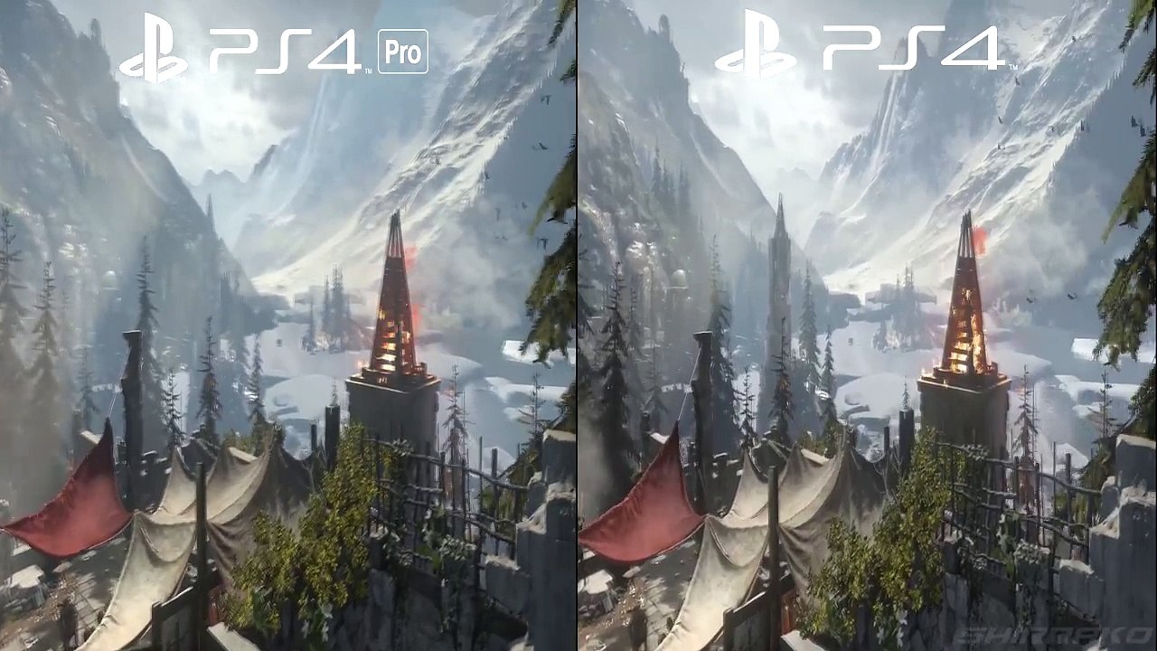 PS4 Pro VS PS4 Graphics Comparison - Rise of The Tomb Raider (4K VS 1080P)