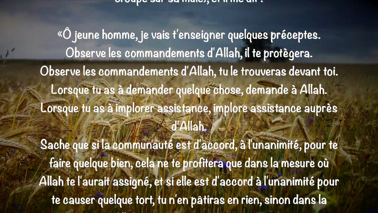 Hadith Nawawi 19 : L'aide d'Allah et sa protection