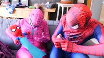 Spiderman & Spidergirl vs Mermaid & Maleficent In Real Life! w/ Frozen & Aliens Twins! Fun Superhero