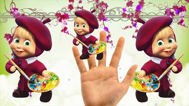Finger Family Rhymes Masha And The Bear Cartoons For Kids | Finger Family Rhymes For Children