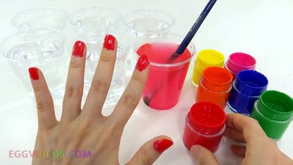Body Painting Learning Colors Video for Children Finger Family Nursery Rhymes EggVideos.com
