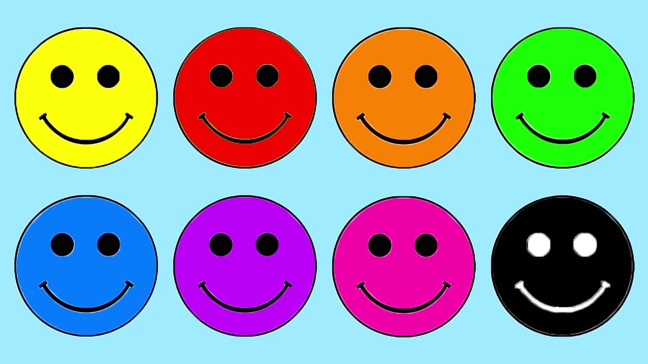 Learn Colors with Smiley Faces Coloring Pages (...