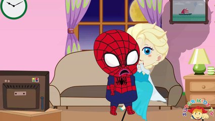 Spiderman and Elsa Baby Drink From a Toilet – JOKER New Episodes! Finger Family Songs Nursery Rhymes