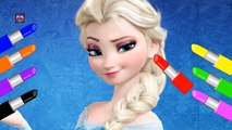 Learn Colors with Frozen Elsa Lipstick - Colours to Kids - Children Toddlers Baby Play Videos 2016