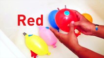 Learn Colors with Wet Water Balloons | 5 Funny Face Baloons | Learn Color Names from Balloons