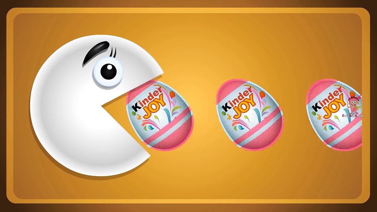 Learn Colors for Children with Packman Kinder Joy, Teach Colours, Kids Learning Videos