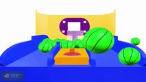 DuckDuckKidsTV || Learn Colors With basketball animation | Color Basketball Shooting game