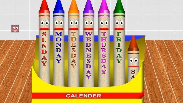 Days of the Week: Sunday to Saturday with Calendar Crayons for Kids