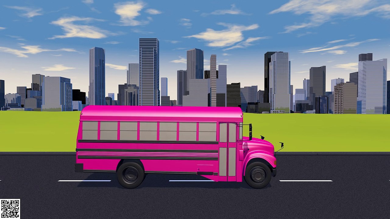 Learn Colors with Ten Color School Buses - Colours for Kids to Learn - Learning Videos