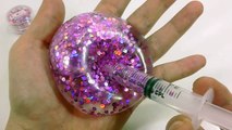 DIY How To Make Glue Slime Nail Pearls Water Balloon Real Syringe Play Learn Colors Clay Icecream