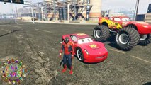 Deadpool ve Spiderman Mcqueen ile Yarış yapıyor