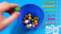 Learn Colours and to Count with Bubble Gum! Funny Gumballs Contest! Lesson 4