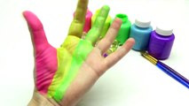 Body Glitter Painting Learning Colors for Children with Finger Family Nursery Rhymes