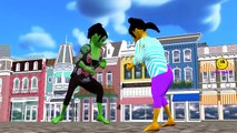 Finger Family Nursery Rhymes For Children - Hulk Vs Red Hulk Cartoon And Yellow Hulk Vs Hulk