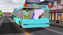 Wheels On The Bus Go Round And Round Nursery Rhymes for Children Dinosaurs Cartoons for Babies, Kids
