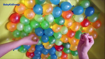 TOP Learn Colours Wet Balloons Compilation 15 Minutes Balloon Finger Nursery Rhymes Collection