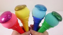 DIY How To Make Manicure Colors Poop Slime Learn Colors Glitter Silme Clay Icecream Toys