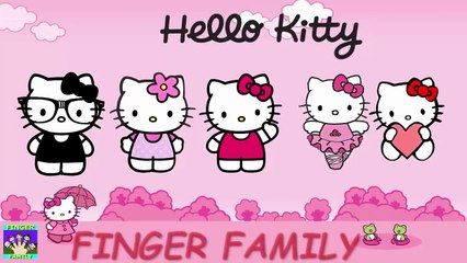 Hello Kitty Finger Family Song Long Version | Finger Family Nursery Rhymes
