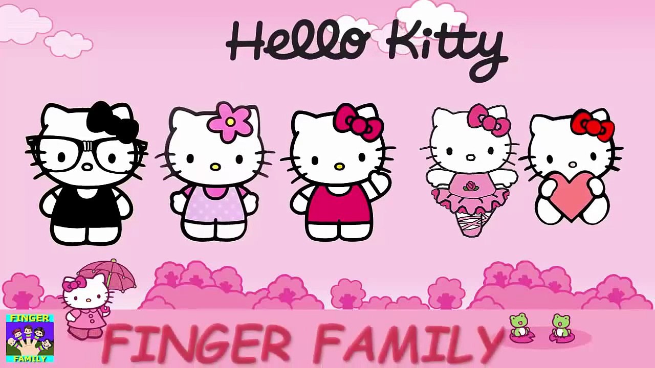 Hello Kitty Finger Family Song Long Version | Finger Family Nursery Rhymes
