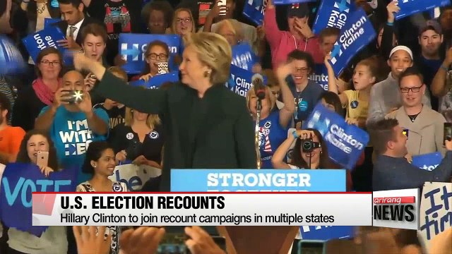 Hillary Clinton to join recount campaigns
