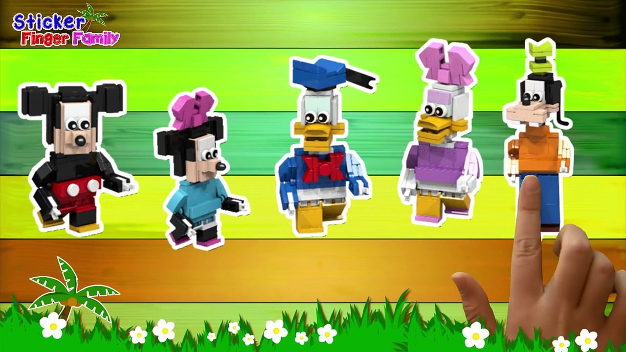 Lego Mickey Mouse Finger Family By Sticker Song