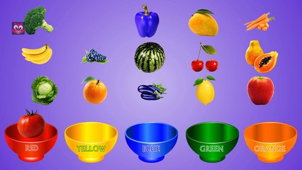 Fruits and Vegetables Colors | Color Sorting For Children | Fun Educational Video Game for Kids