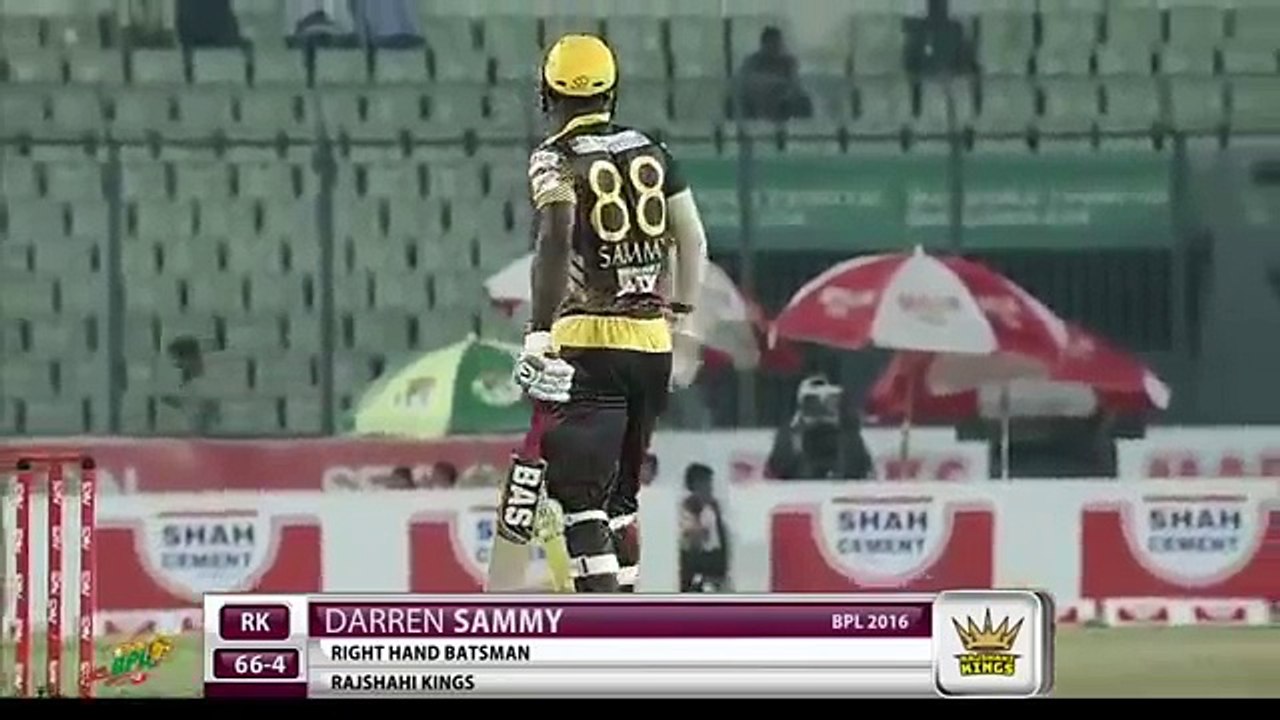 Darren Sammy Is On Fire In BPL 2016  71* of 34