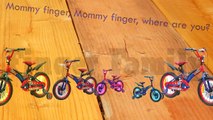 Spiderman Kids Finger Family Cartoon Nursery Rhymes Bikes For Children Car Seat Finger Family Son