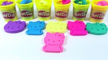 Learn colors with glitter play doh with Hello Kitty molds - Playdough Fun & Creative for kids