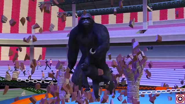 Colors Animals Learning 123 Numbers | Colors Dinosaurs Elephant Gorilla | Nursery Rhymes For Kids