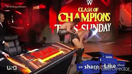 WWE Raw Roman reigns Attack Mick Foley Stephenie McMahon shocked