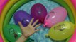 5 Wet Colours Face Balloons Learn colors water balloon Finger Family Nursery Rhymes